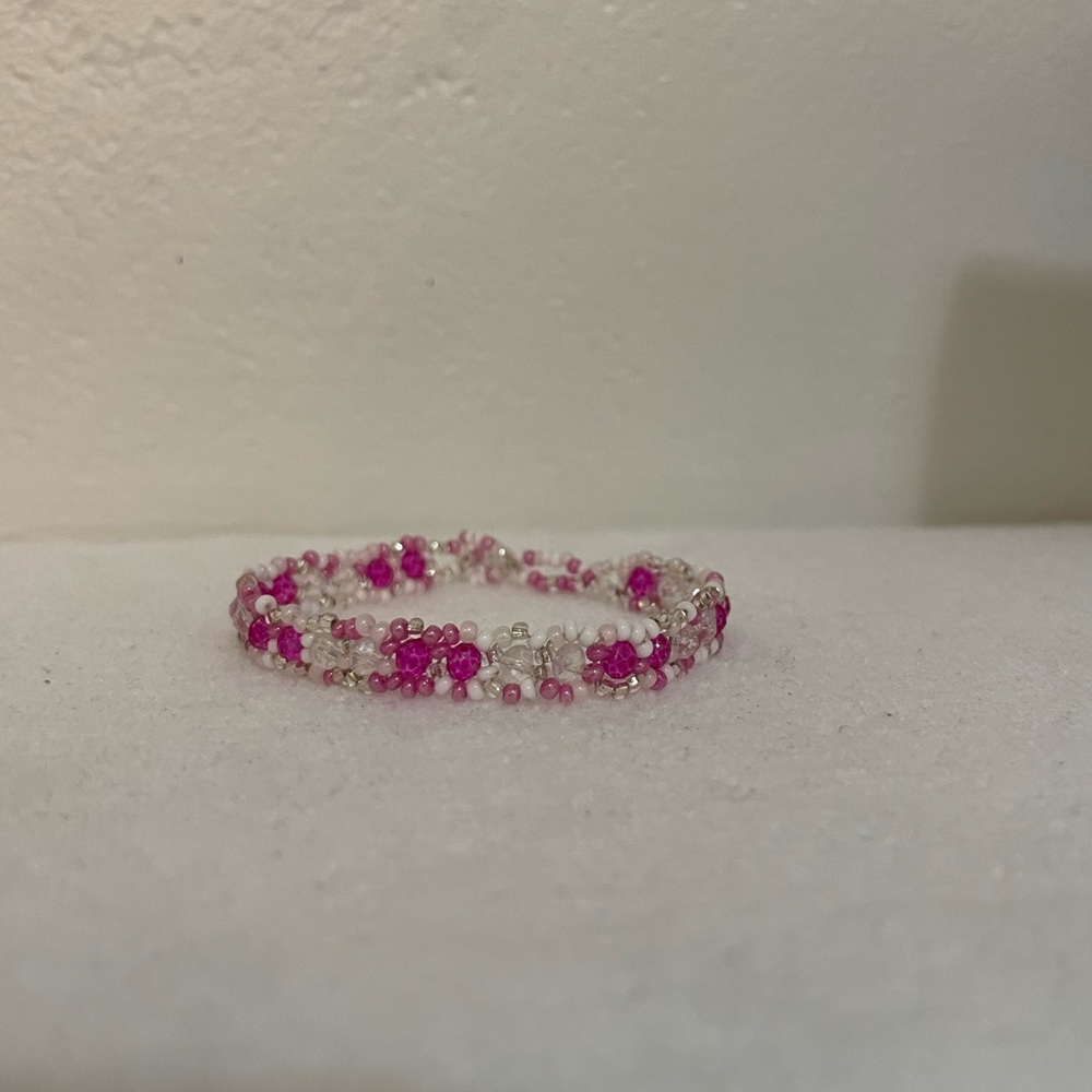 Huichol Beaded Flower Bracelet